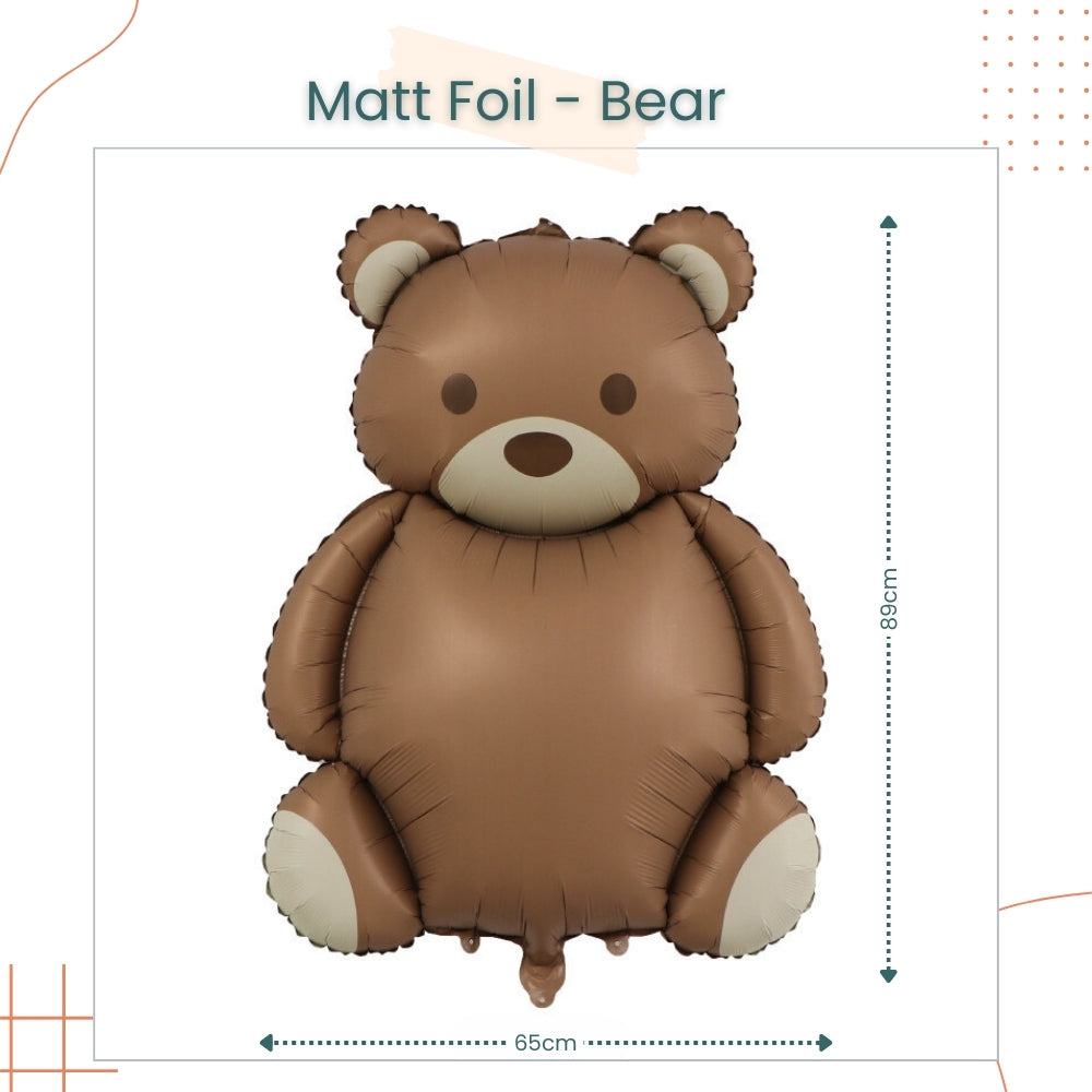 Premium Matt Finishing Airplane Car Rainbow Bear foil balloon for Birthday Decoration