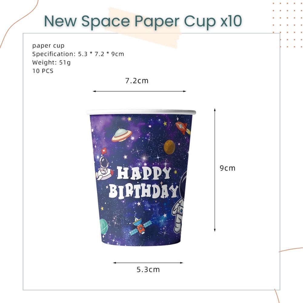 New Edition Space Astronaut Theme Tableware Banner for Birthday Partie Celebration