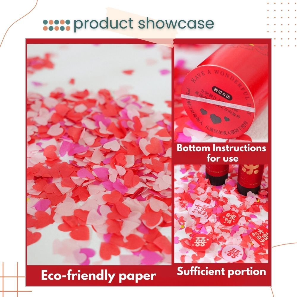 Chinese Wedding Red Confetti Popper for Wedding Parties Acceserios