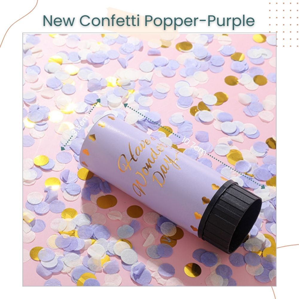 New Colorful Confetti Popper for Birthday Anniversary Gender Reveal Parties