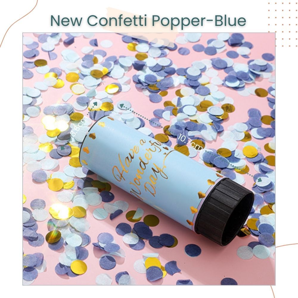 New Colorful Confetti Popper for Birthday Anniversary Gender Reveal Parties
