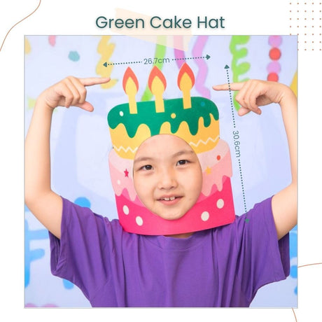 Cute Colorful Cake Design Face Hat For Kid Adult Birthday Party Acceserios