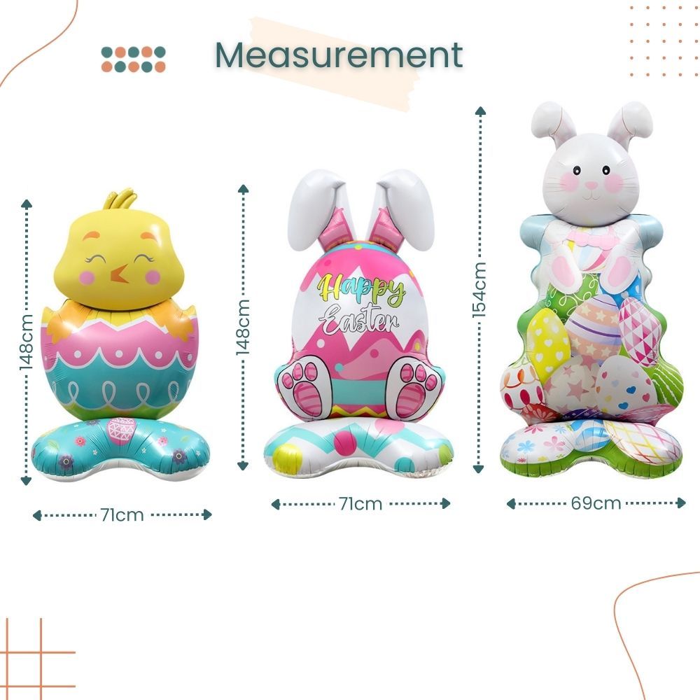 Happy Easter Foil Balloon for Easter Day Decoration Events Parties