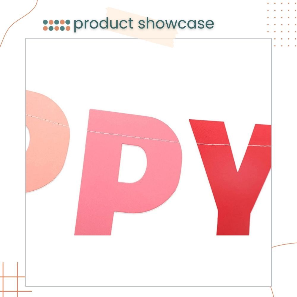 Korean Simple Rainbow HDB Banner for Birthday Parties Decoration