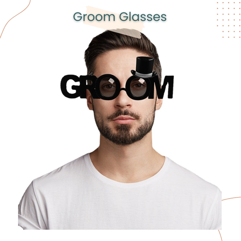 Bride Groom Glasses for Wedding photoshoot Bridal Shower Hen party decoration