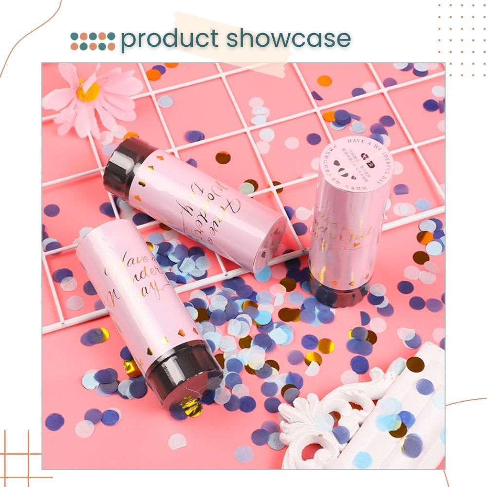 New Colorful Confetti Popper for Birthday Anniversary Gender Reveal Parties