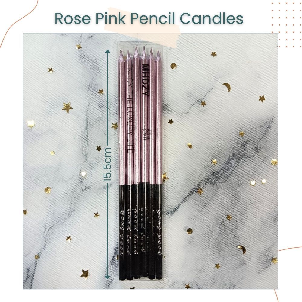 Simple Metal Long Pencil Birthday Cake Candles for Birthday Cake Decoration