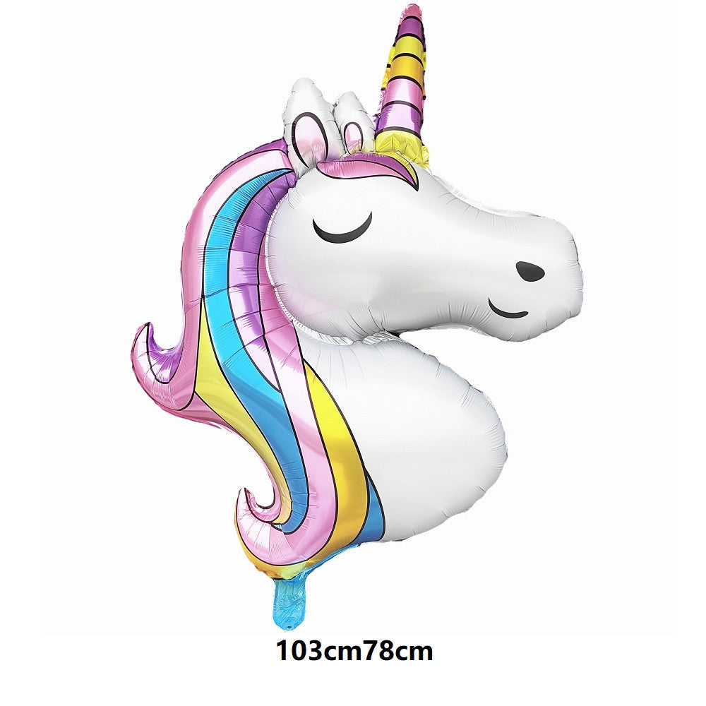 Everything Unicorn theme birthday decoration balloon banner tableware