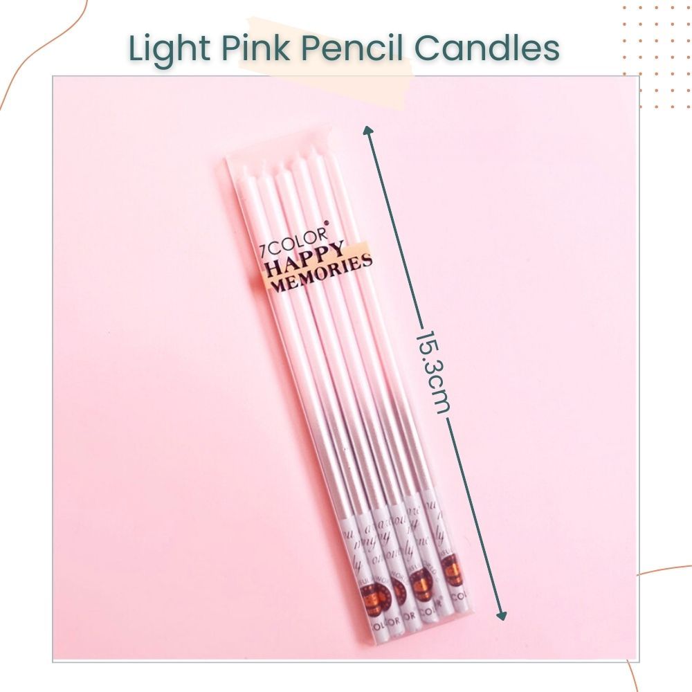 Simple Metal Long Pencil Birthday Cake Candles for Birthday Cake Decoration
