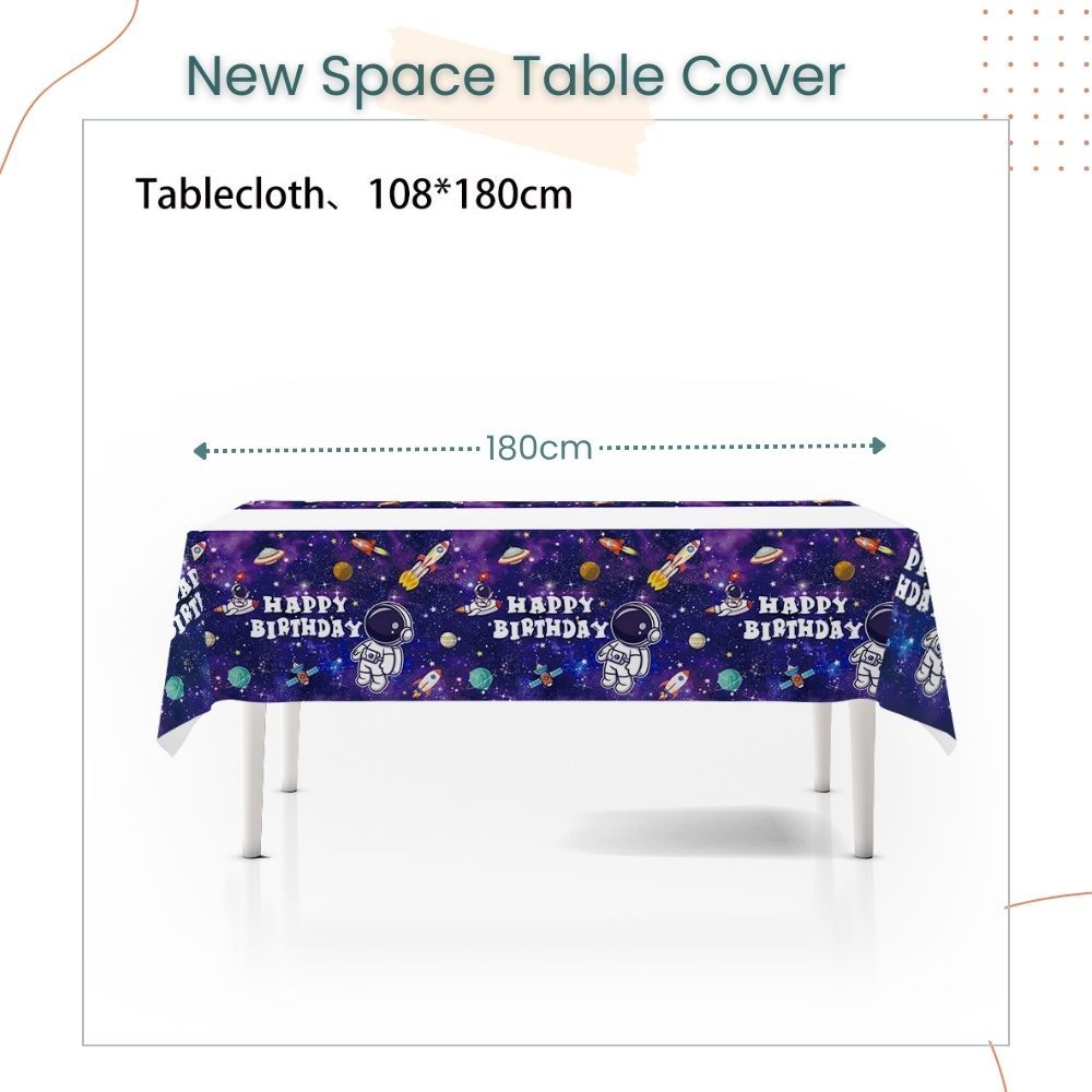 New Edition Space Astronaut Theme Tableware Banner for Birthday Partie Celebration