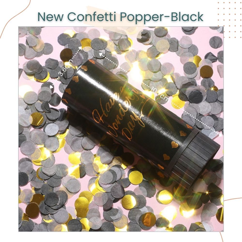 New Colorful Confetti Popper for Birthday Anniversary Gender Reveal Parties