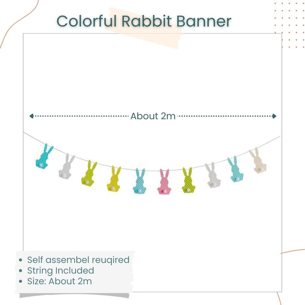 Easter Theme Tableware Banner For Easter Decoration Parties