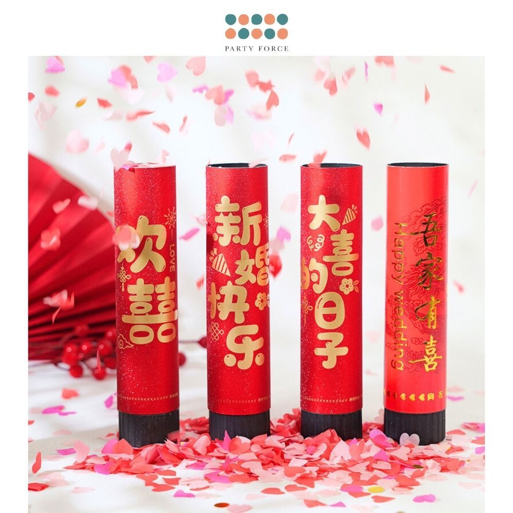 Chinese Wedding Red Confetti Popper for Wedding Parties Acceserios