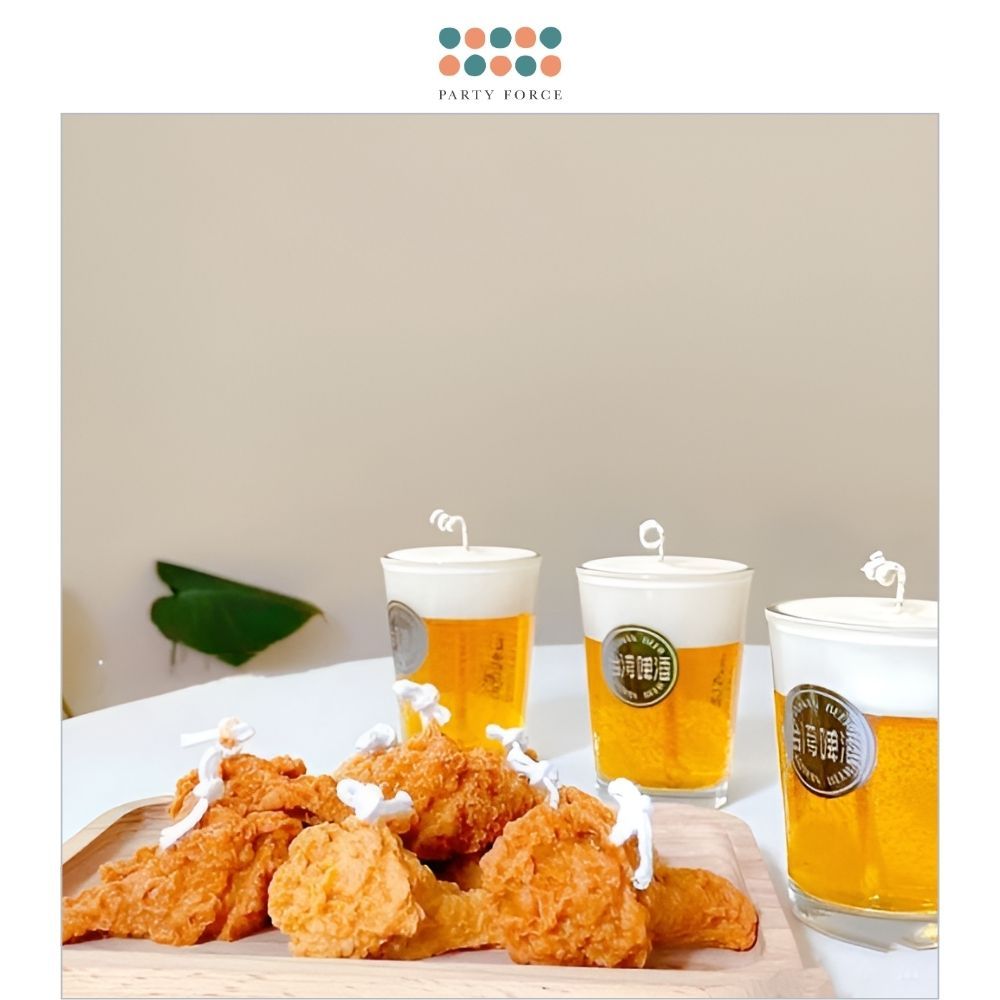 Simulated Butter Beer Fried Chicken Scented Candle for Birthday Gift