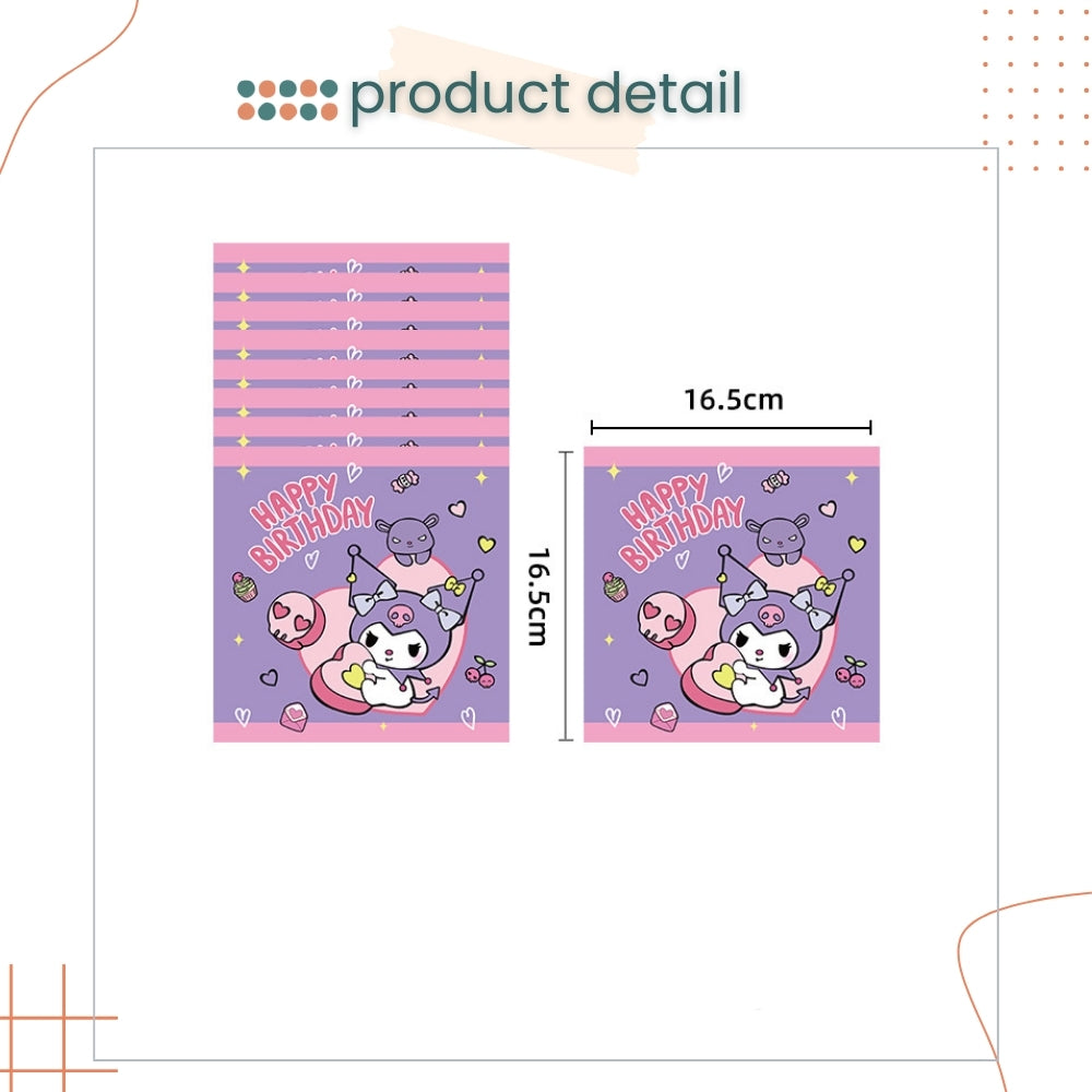 Kuromi disposable tableware for birthday party cake stand