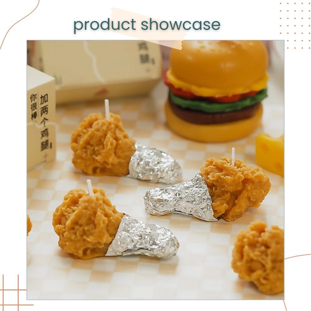 Simulated Butter Beer Fried Chicken Scented Candle for Birthday Gift