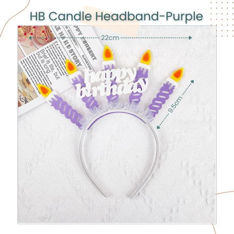 New Colorful HBD Candle Headband for Birthday Event Party Accessories Decoration