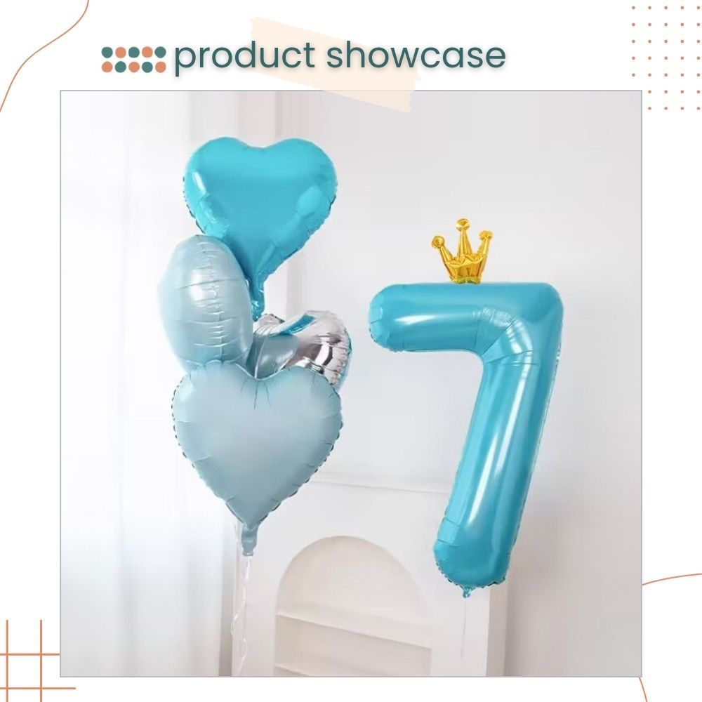 40 inch Sliver Crown Number Balloon