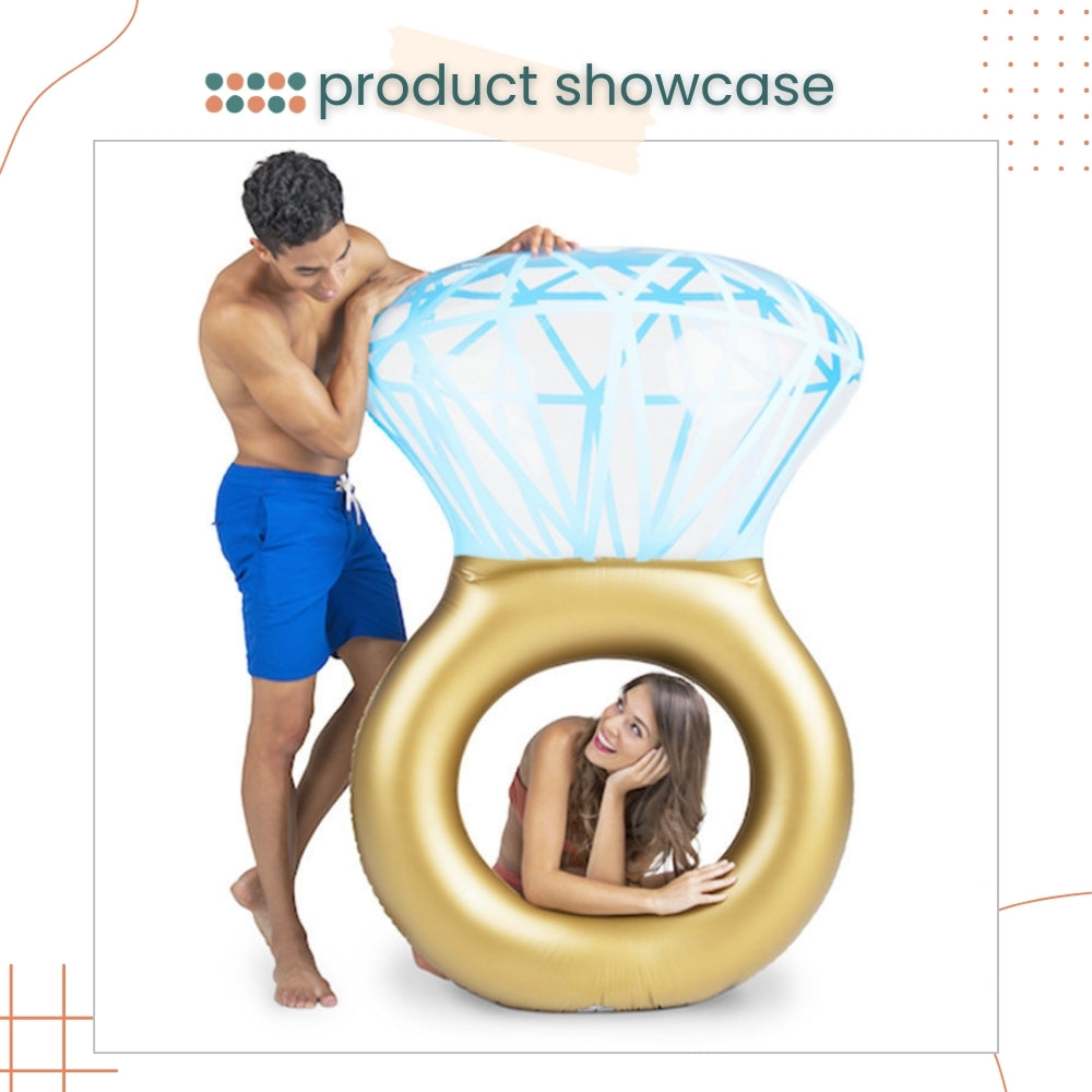 Giant Diamond Ring Balloon Float for Wedding Proposal Bridal Shower Hen Party