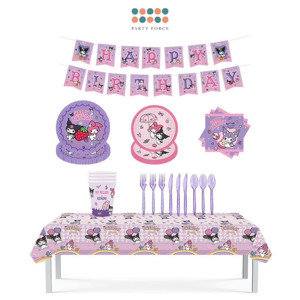 Kuromi disposable tableware for birthday party cake stand