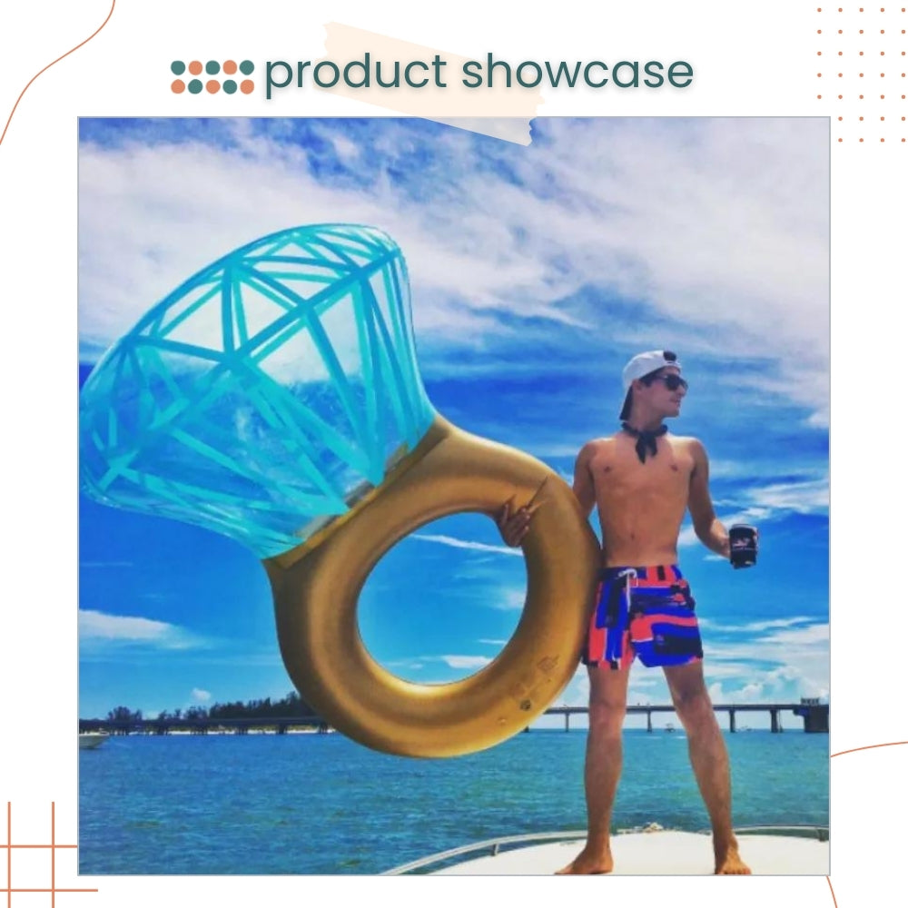 Giant Diamond Ring Balloon Float for Wedding Proposal Bridal Shower Hen Party