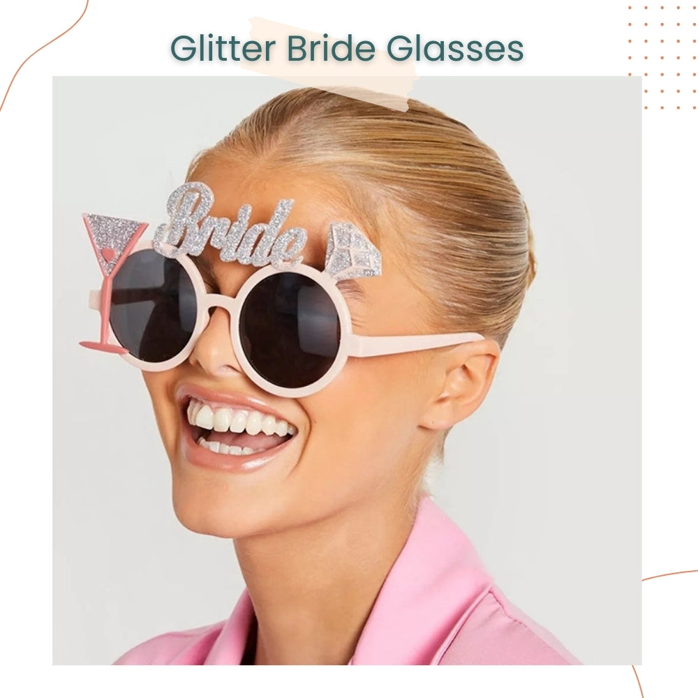 Bride Groom Glasses for Wedding photoshoot Bridal Shower Hen party decoration