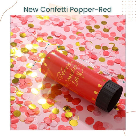 New Colorful Confetti Popper for Birthday Anniversary Gender Reveal Parties