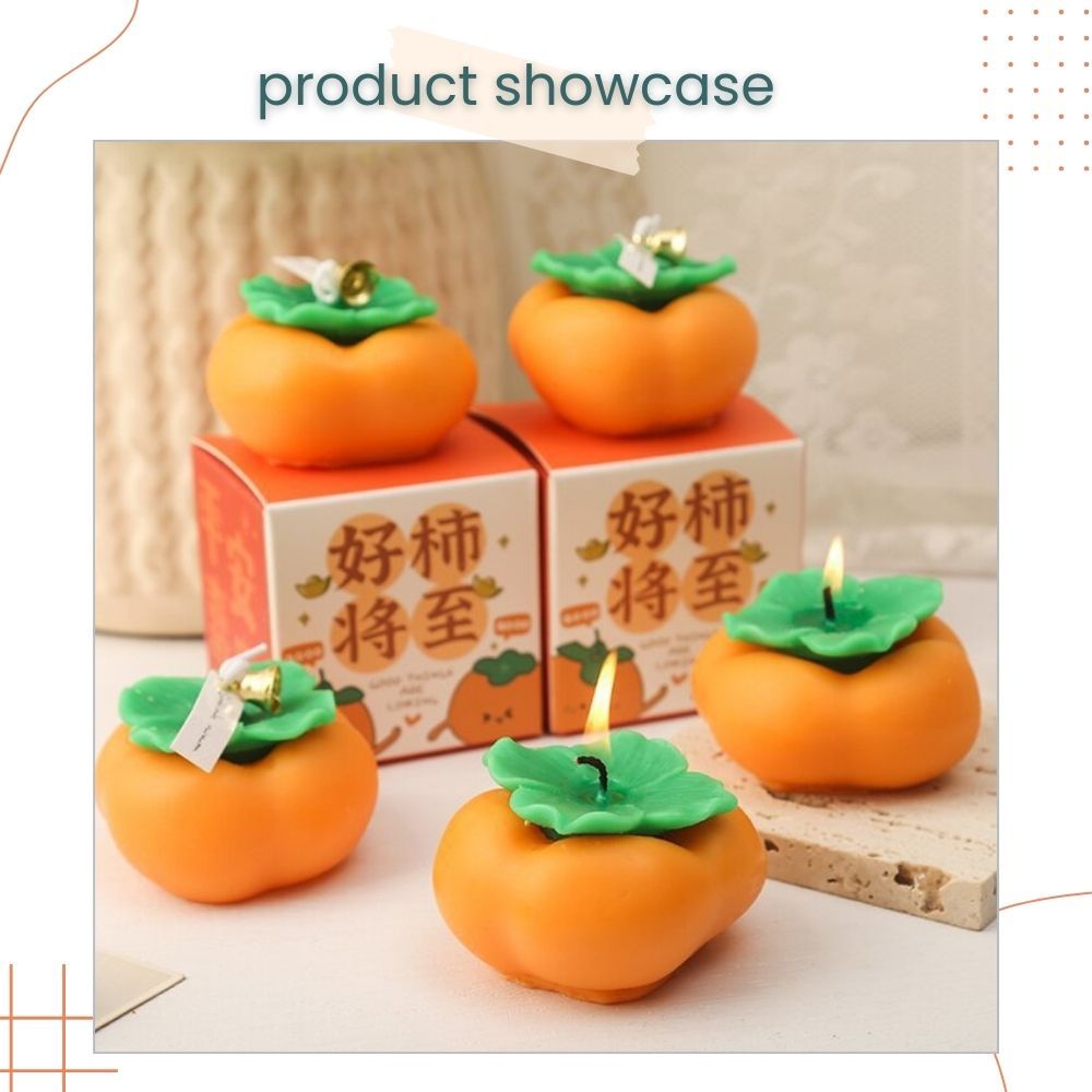 Orange Scented Candle Creative Ornaments for Living Home Birthday Gift