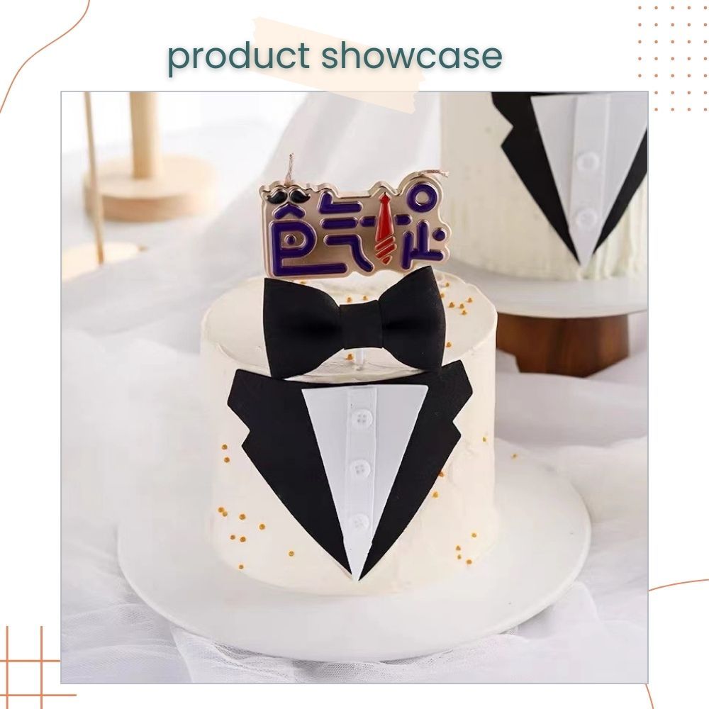 Happy Father's Day Design Candle for Father's Day Cake Decoration