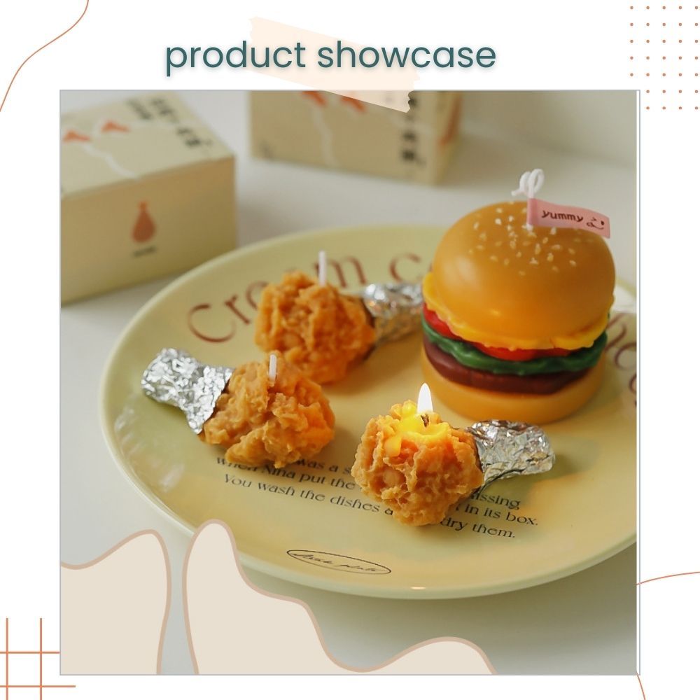 Simulated Butter Beer Fried Chicken Scented Candle for Birthday Gift