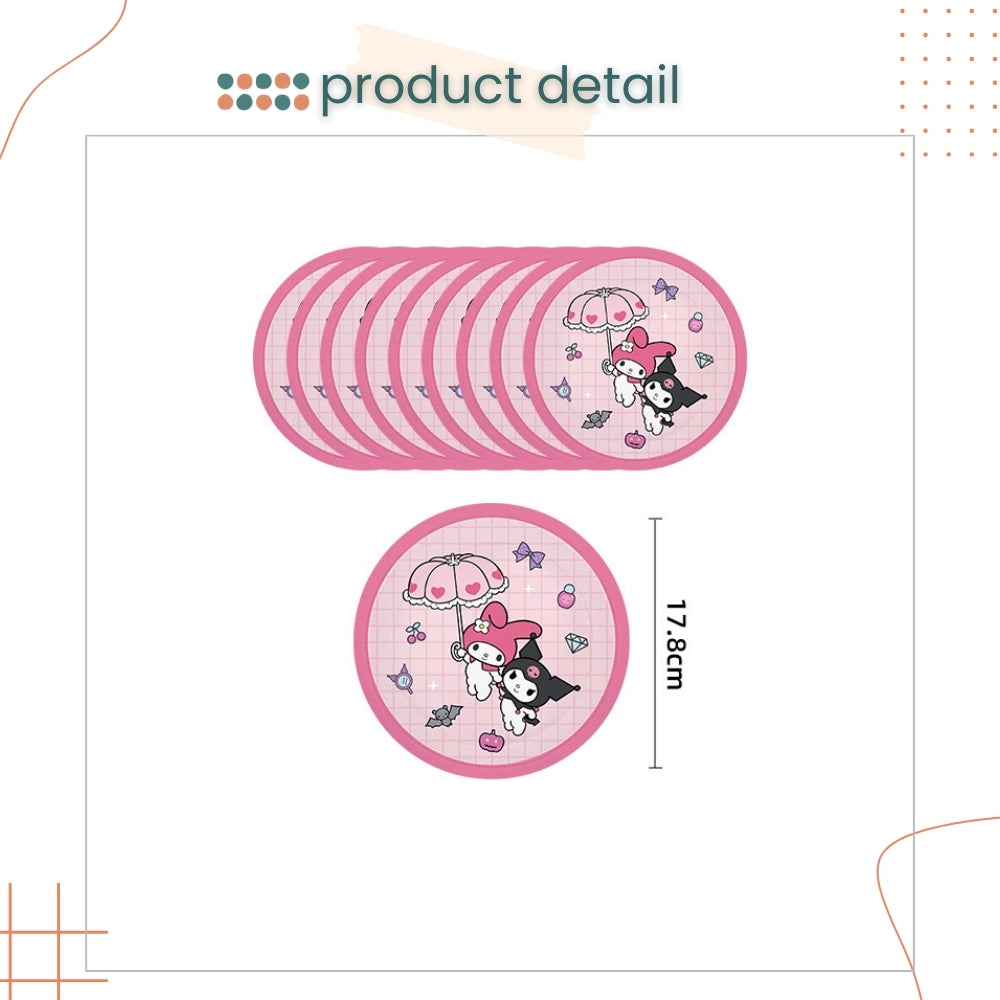 Kuromi disposable tableware for birthday party cake stand