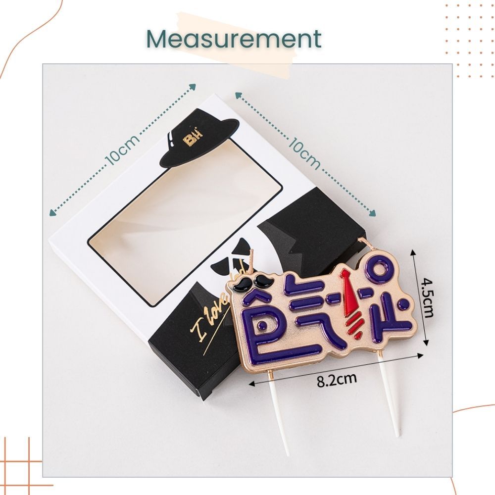 Happy Father's Day Design Candle for Father's Day Cake Decoration