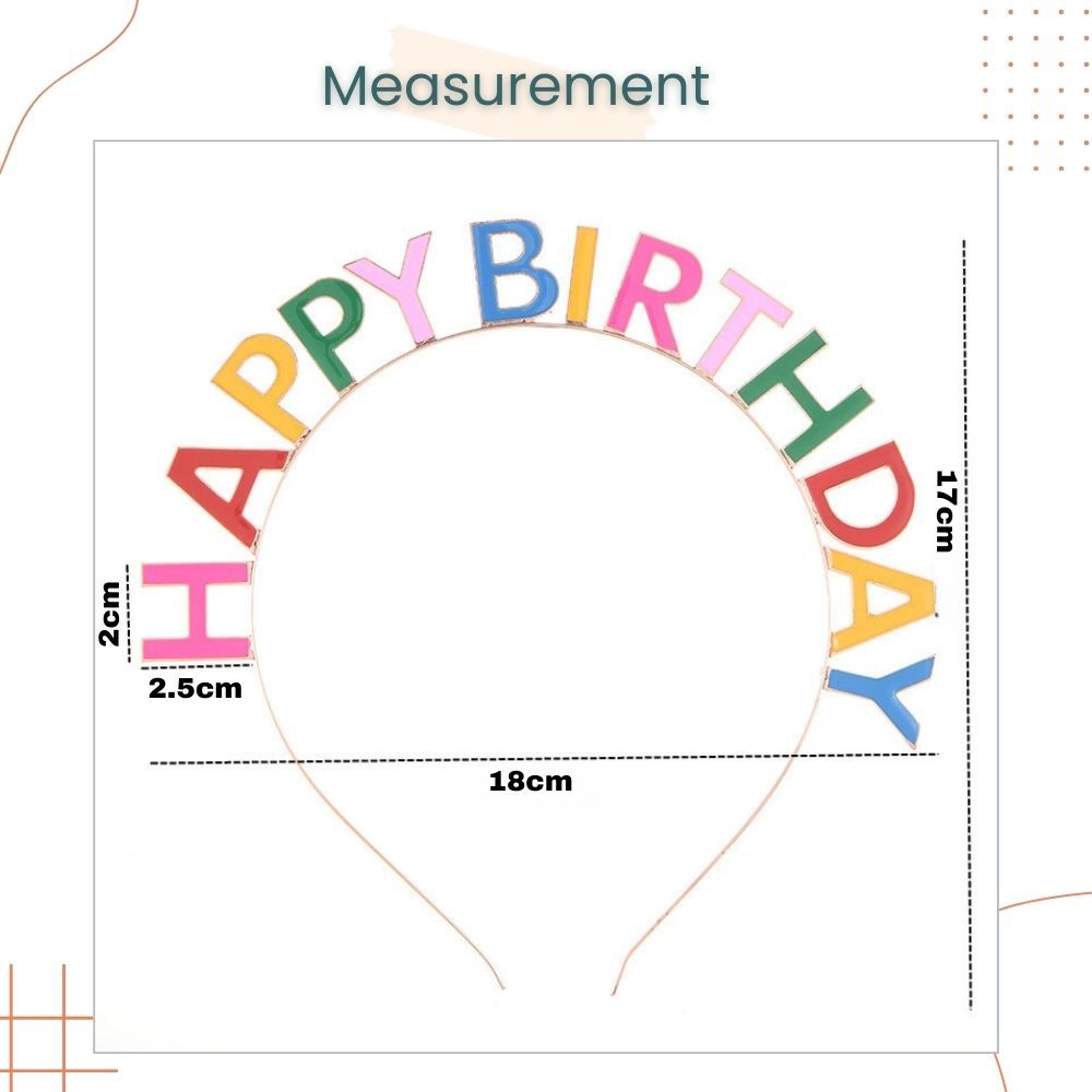 Its My Birthday Medal Colorful Headband Tiara for Birthday Accessories