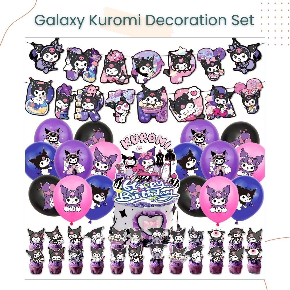 Sanrio Theme Cinnamoroll Kuromi Hello Kitty Balloon Pack for Birthday Party