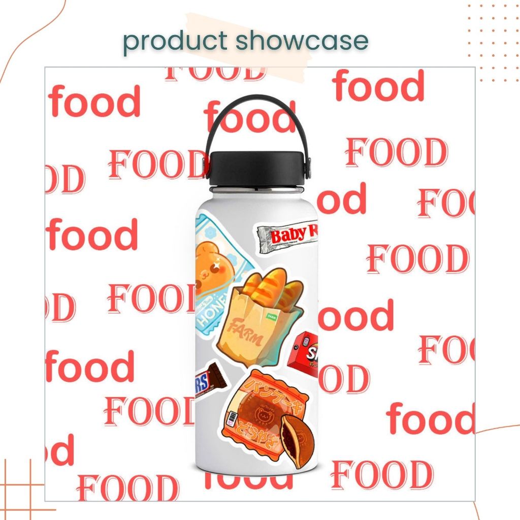 50pcs Snack Food and Drinks Stickers Cute for Kids Birthday Goodie Bag Gift