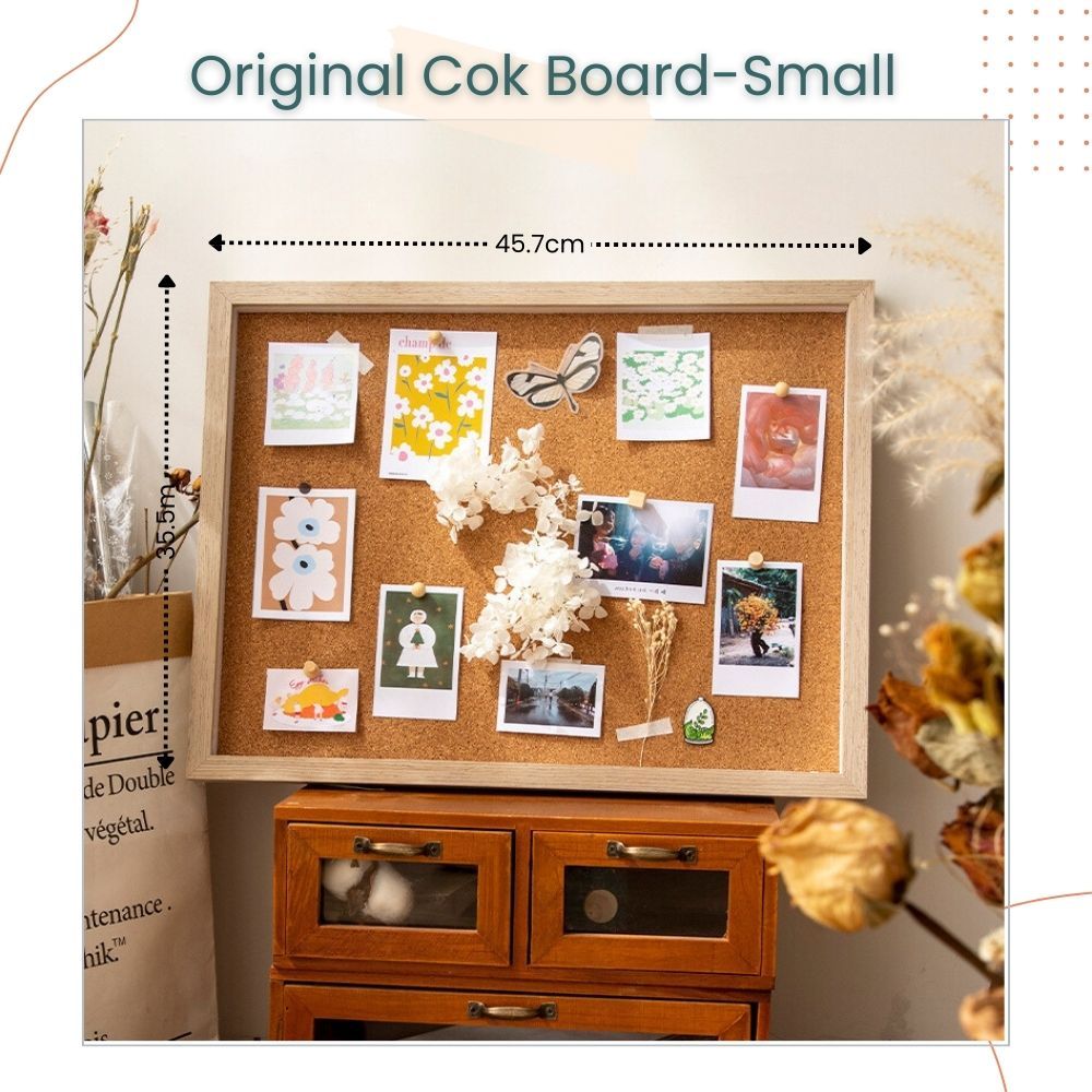 Solid Wooden Photo Frame Cok Board Decorative Wall Student Study Room Decor