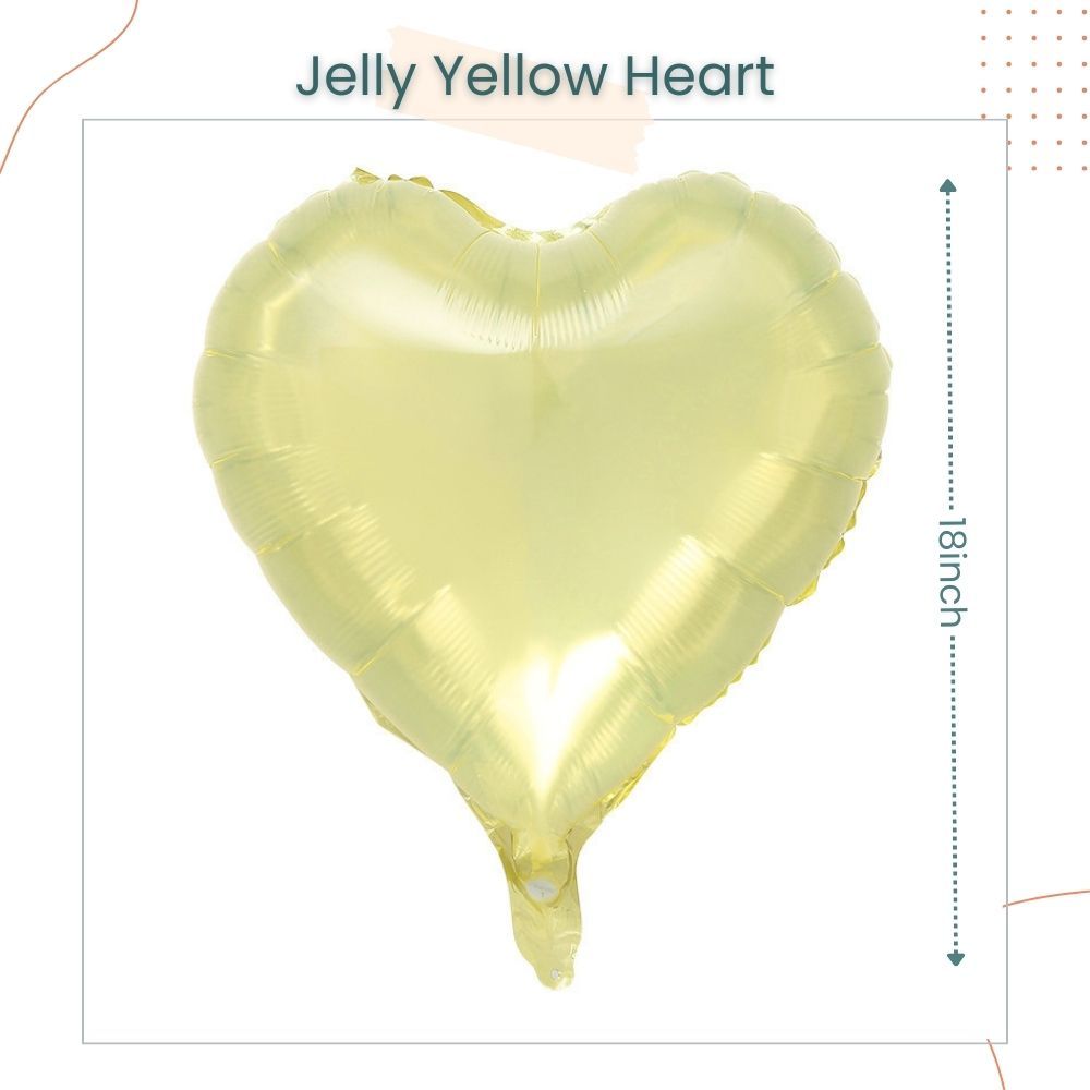 18 inch Jelly Star Heart Shaped Foil Balloon