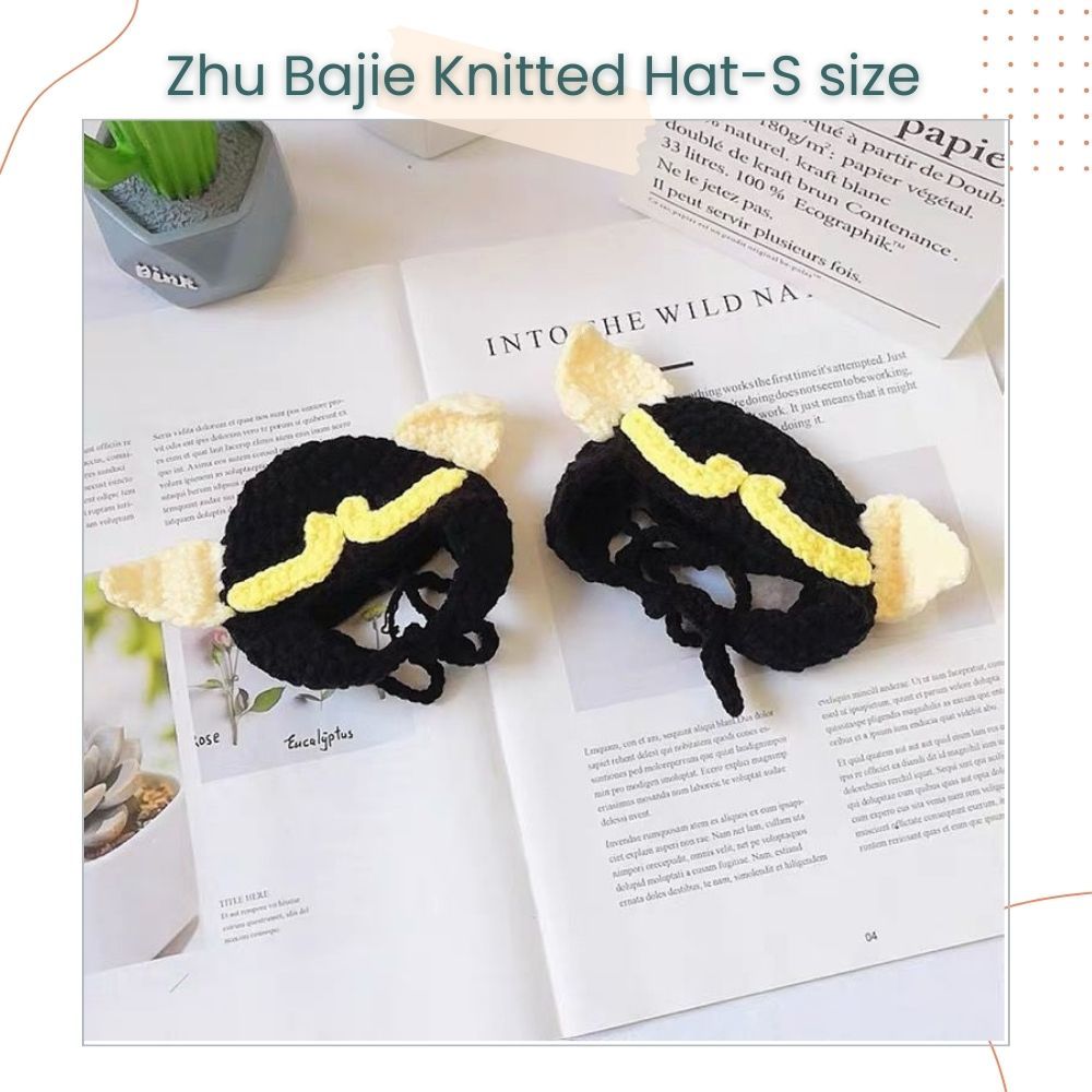 Pets Cat and Dog Cute Zhu Bajie Knitted Hat Funny Transformation Costume