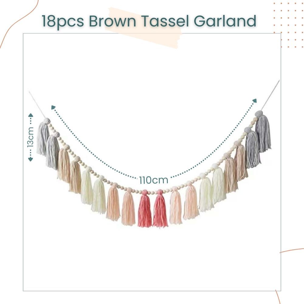 Rainbow Nordic Style Pom Pom Woolen Tassel Garland for Home Decoration Party