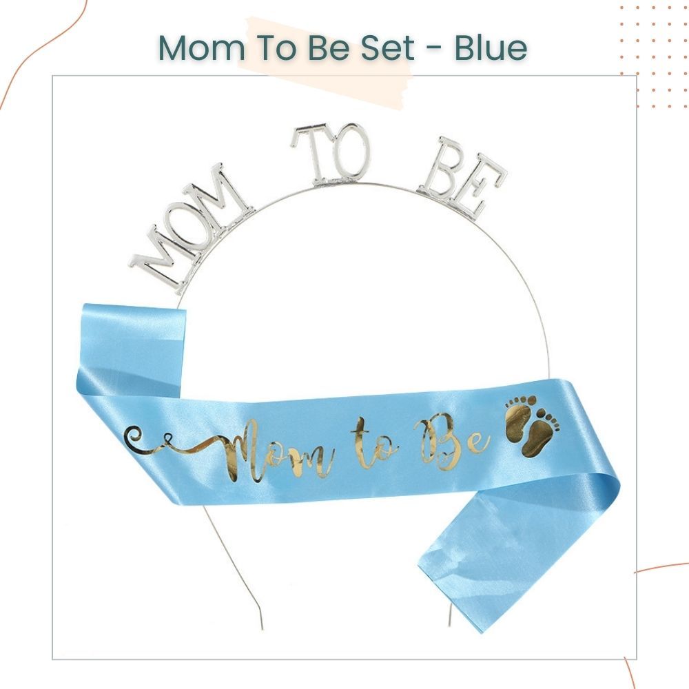 Mom To Be Satin Sash and Tiara Value Pack Set for Mummy