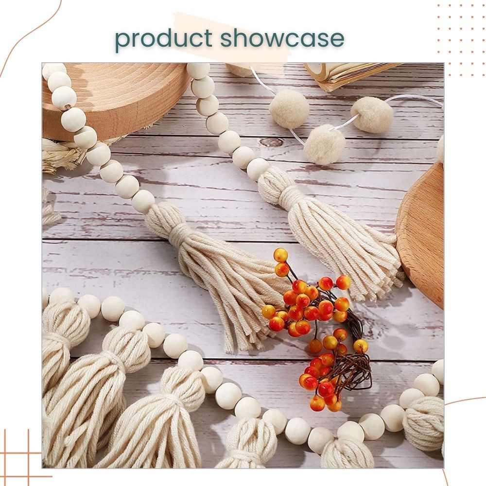 Rainbow Nordic Style Pom Pom Woolen Tassel Garland for Home Decoration Party