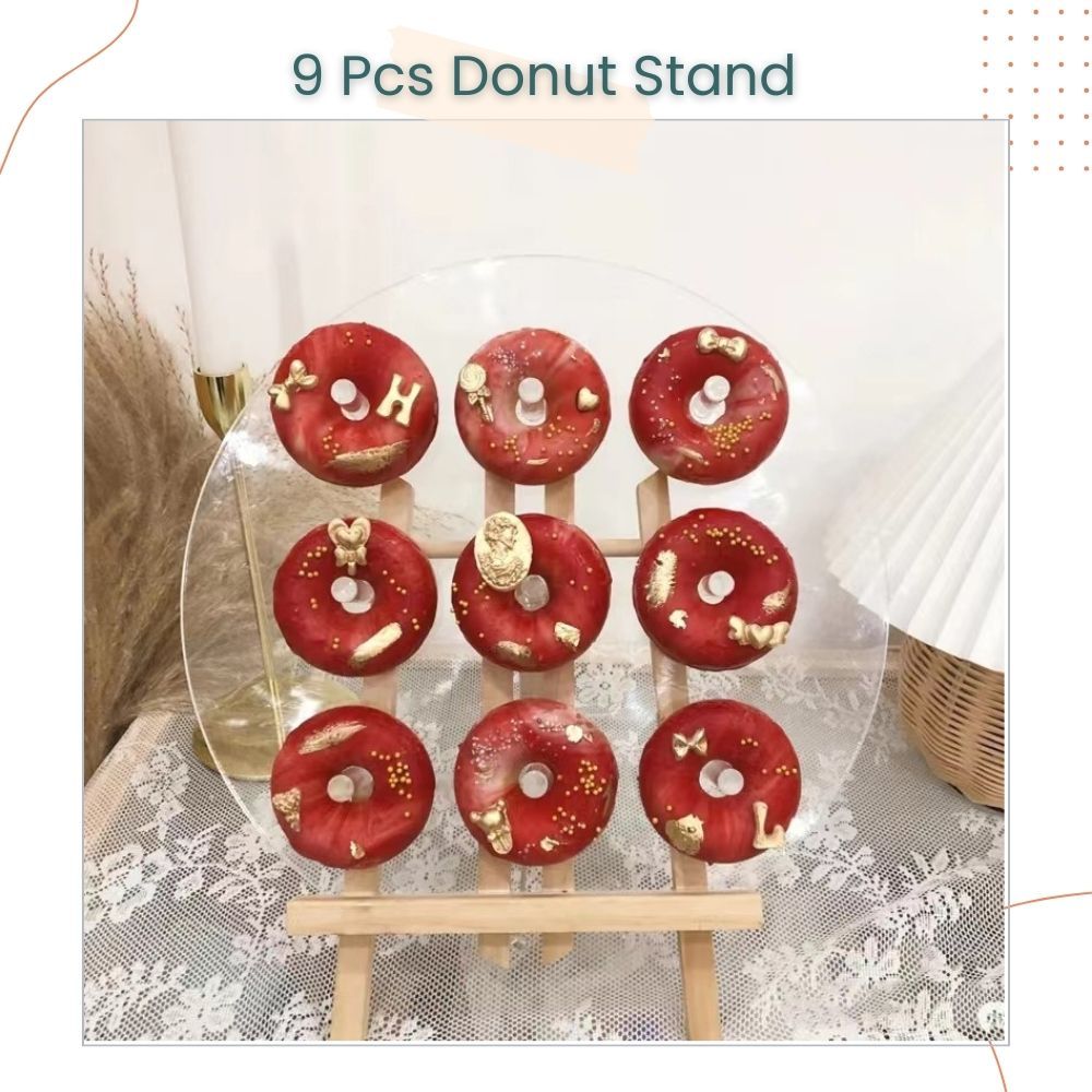 Acrylic Donut Dessert Stand Table Display for Birthday Wedding Bridal Shower Decoration Party
