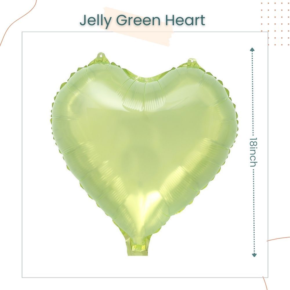 18 inch Jelly Star Heart Shaped Foil Balloon