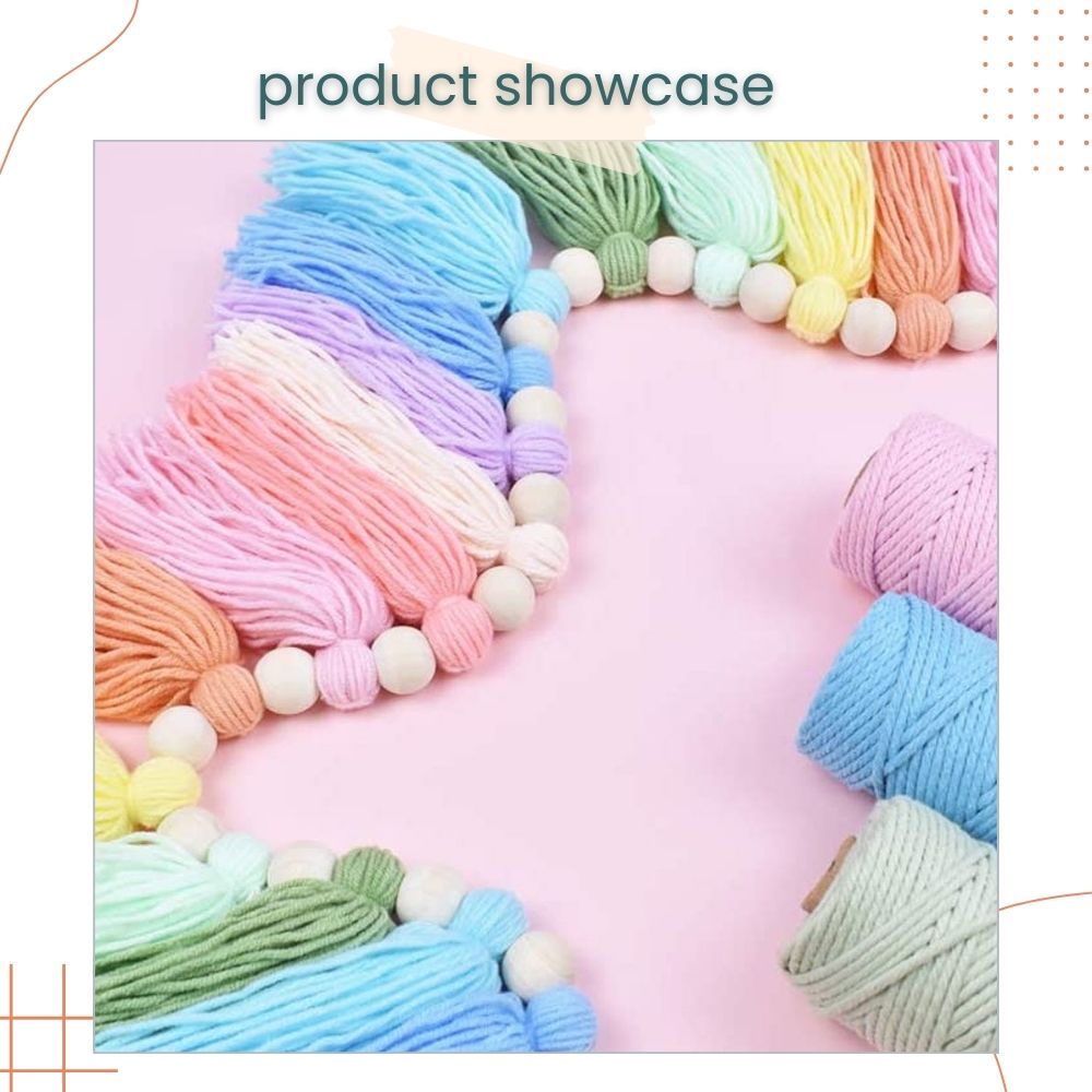 Rainbow Nordic Style Pom Pom Woolen Tassel Garland for Home Decoration Party