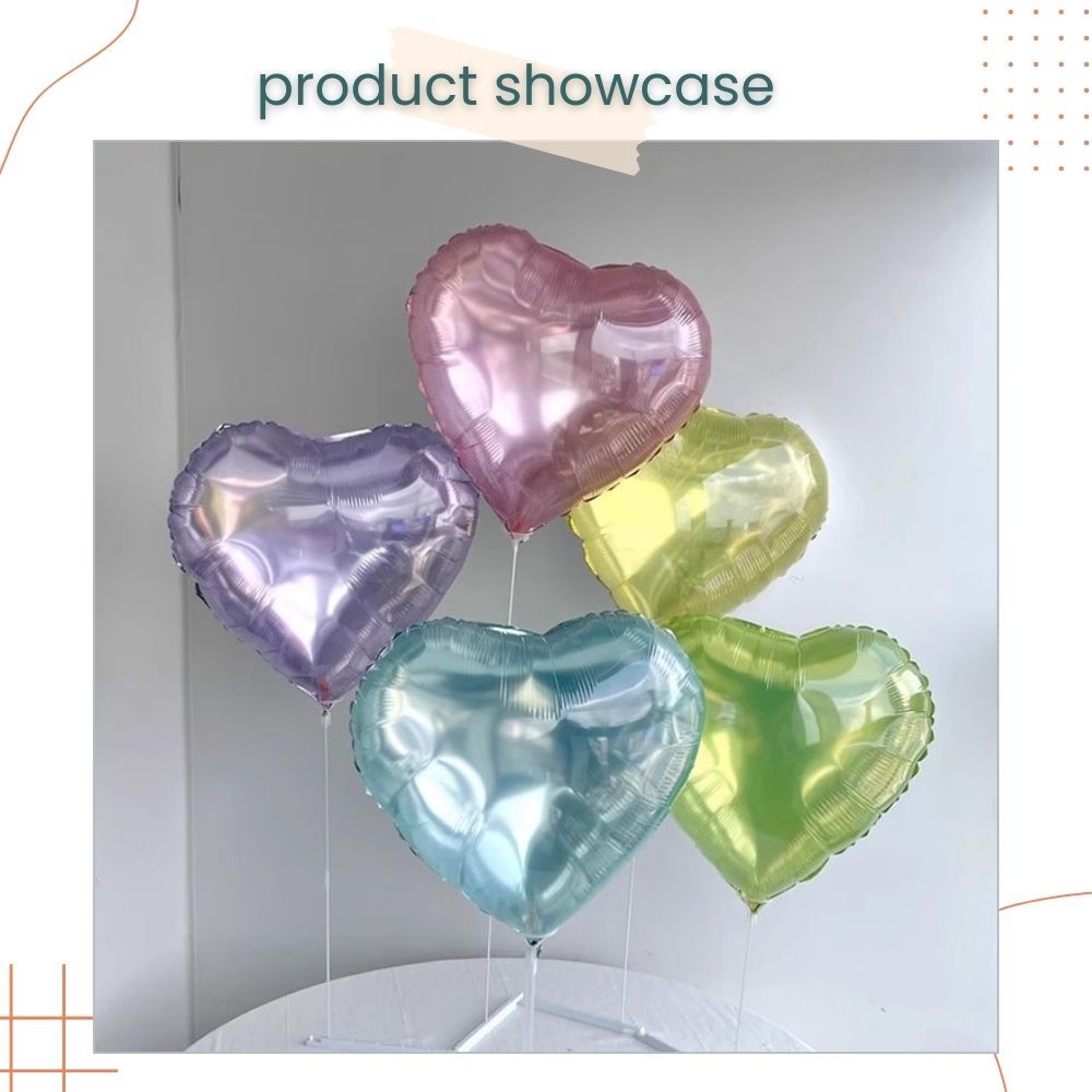 18 inch Jelly Star Heart Shaped Foil Balloon