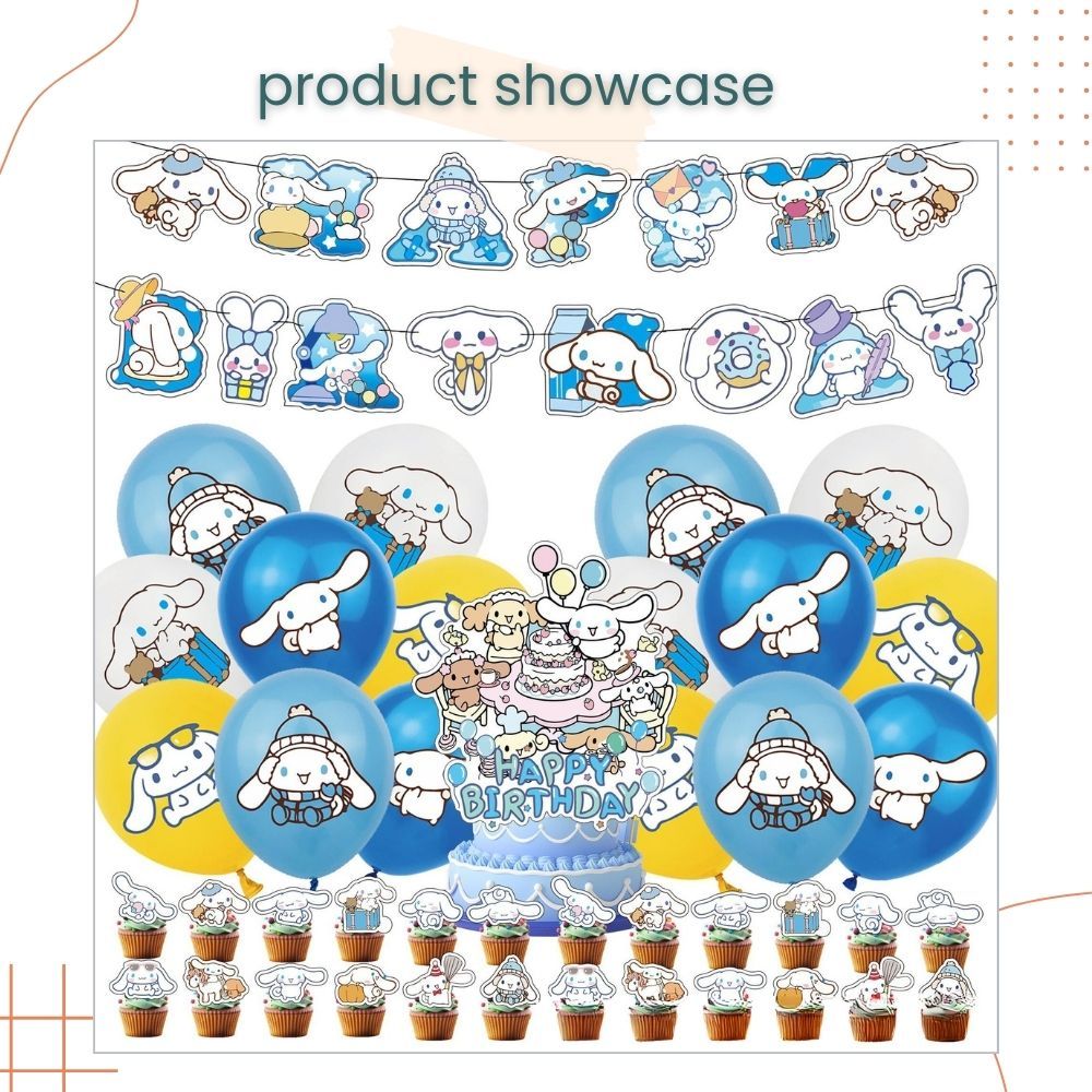 Sanrio Theme Cinnamoroll Kuromi Hello Kitty Balloon Pack for Birthday Party