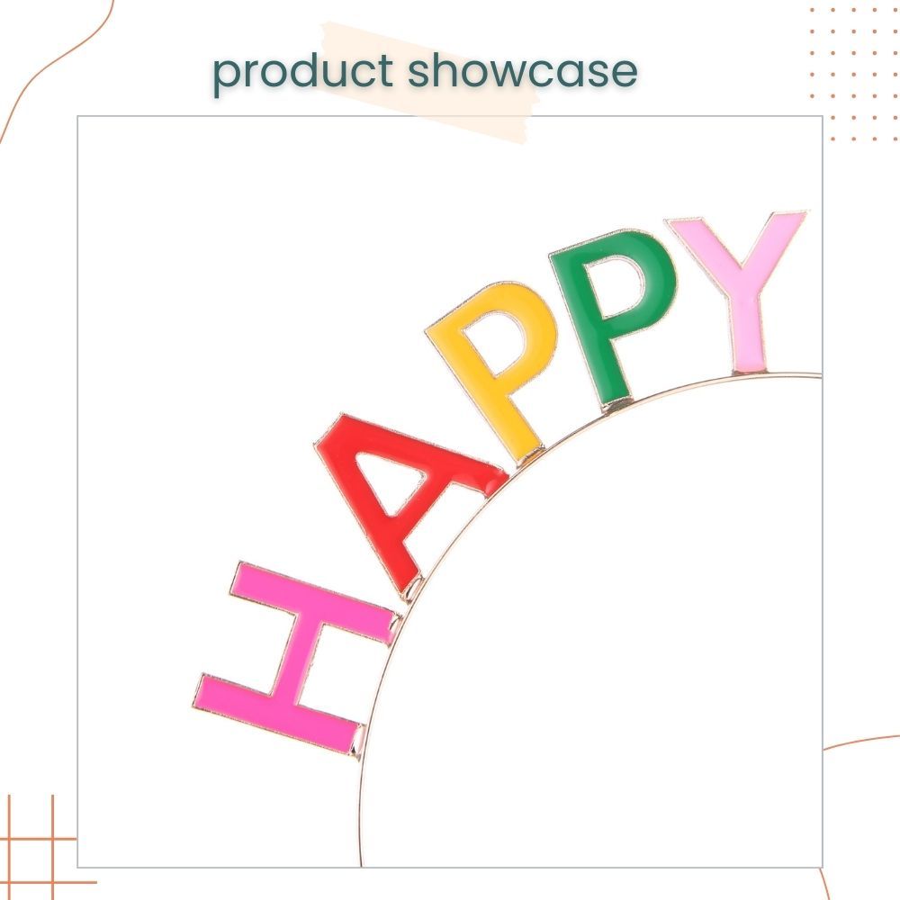 Its My Birthday Medal Colorful Headband Tiara for Birthday Accessories