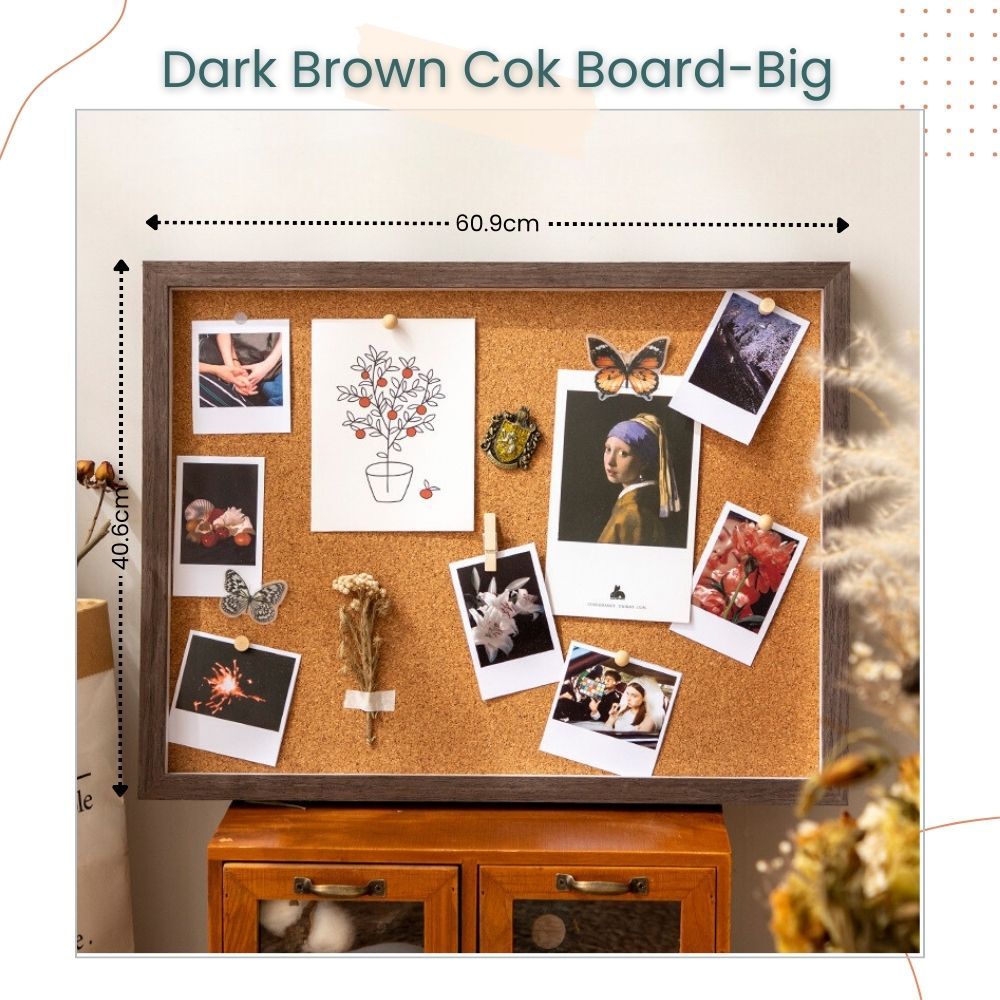 Solid Wooden Photo Frame Cok Board Decorative Wall Student Study Room Decor