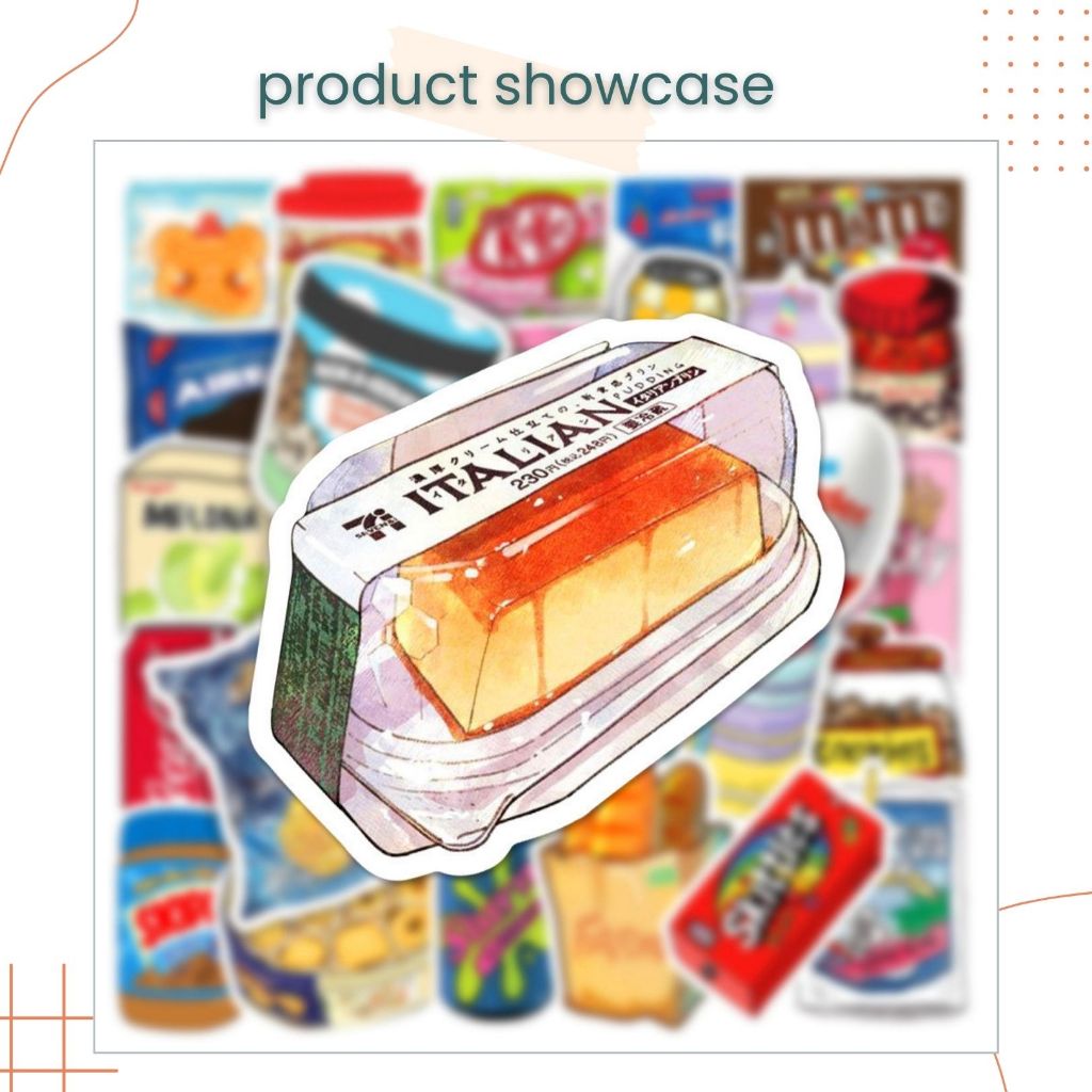 50pcs Snack Food and Drinks Stickers Cute for Kids Birthday Goodie Bag Gift