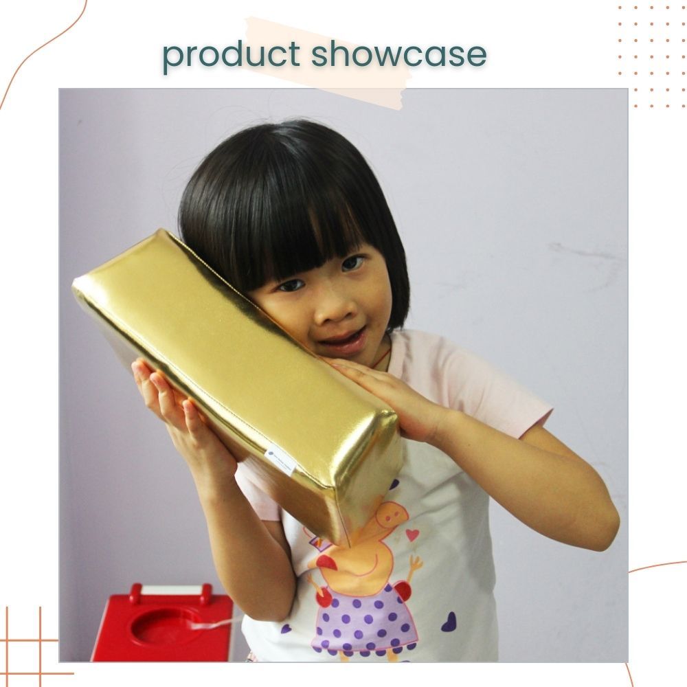 Mother's day Creative Huge Simulation Gold Bar Rectangular Pillow for Birthday Prank Gift